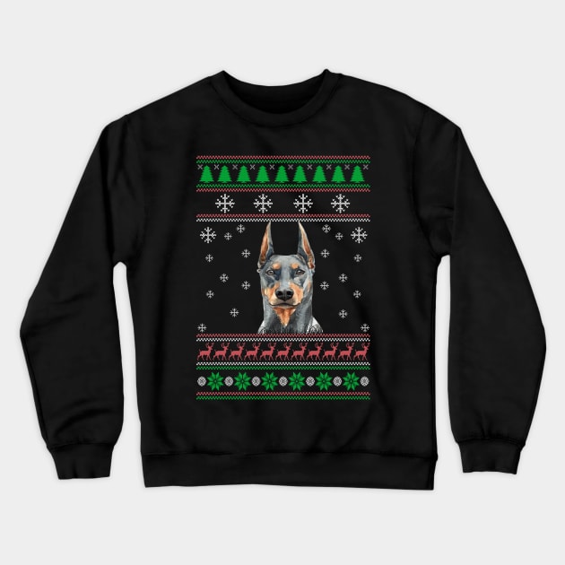 Cute Doberman Dog Lover Ugly Christmas Sweater For Women And Men Funny Gifts Crewneck Sweatshirt by uglygiftideas